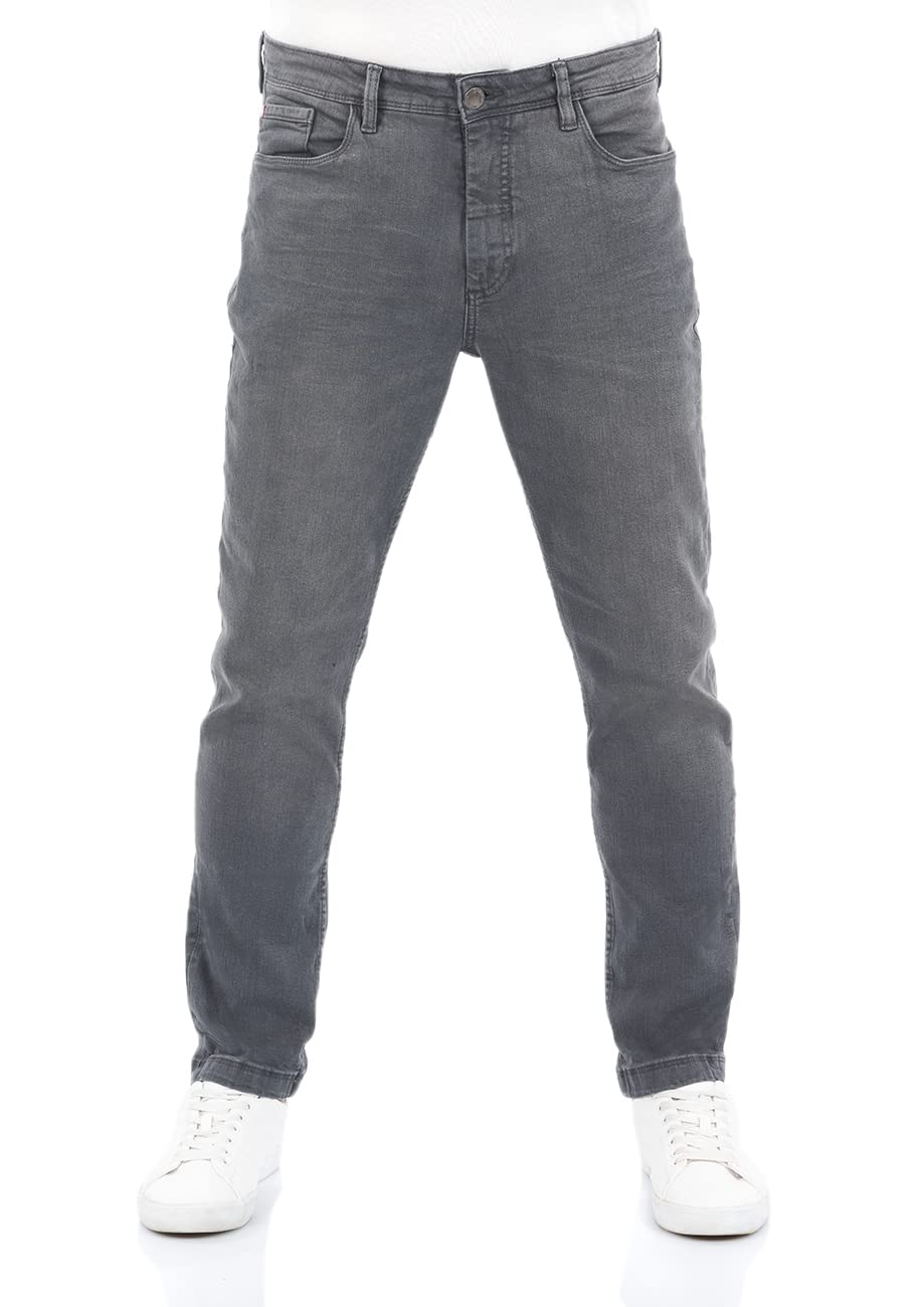 riverso RIVChris Jeans voor heren, rechte pasvorm, katoen, denim, stretch, zwart, blauw, grijs, W29, W30, W31, W32, W33, W34, W36, W38, W40, 33W / 36L