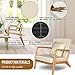 WACASA Accent Chair, Mid-Century Modern Side Chairs for Living Room, Bedroom, Balcony, Reading Room, Deeper Sitting Chair with Pillow, Armchair with Solid Wood Frame & Soft Cushion, Beige,Set of 2