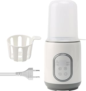 Flaschenwärmer 8- in- 1 Schneller Babymilchwärmer Tragbarer Babyflaschenwärmer mit Zeitschaltuhr Automatisches Abschalten Schnelles Erwärmen und Auftauen der Babynahrung, Wärmer für Muttermilch