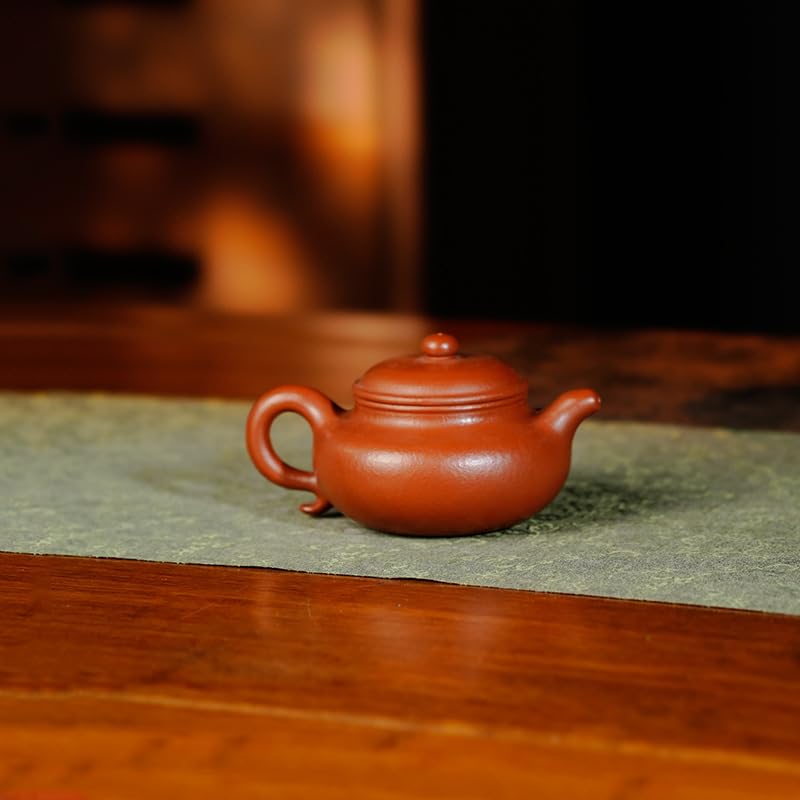 Ceramiczny dzbanek do herbaty, ręcznie wykonany zestaw czajniczek z fioletowej gliny, styl Zisha, idealny do serwowania i parzenia herbaty, elegancki design dla miłośników herbaty, pojemność 600 ml