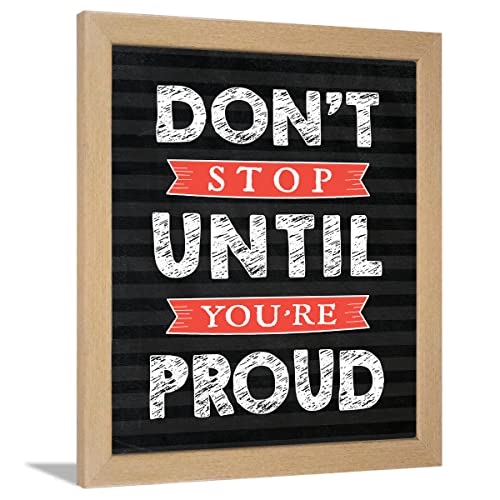 Image of Chaka Chaundh - Motivational Quotes frames - Framed posters - Quotes frames for OFFICE, STUDENT, ENTREPRENEUR - Quotes wall frames - Posters with frame (Don't Stop - Black Vintage)