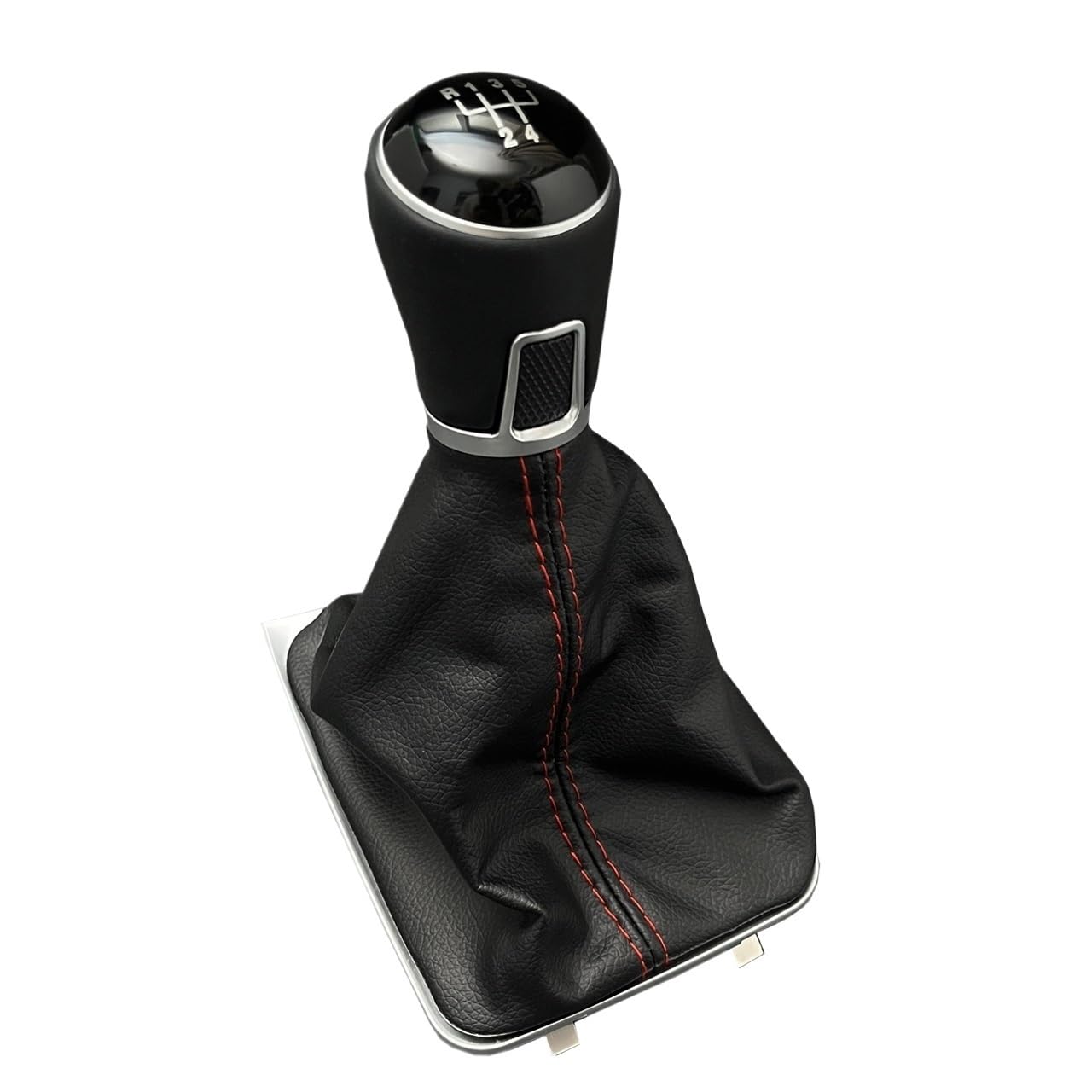 LSSOZMD Manual 5 6 Leather Gear Knob for for VW for Golf 7 MK7 2013-2018 for Lever Dust Boot Cover 5GG713203A 5GG 713 203A(LHD 5 Speed)
