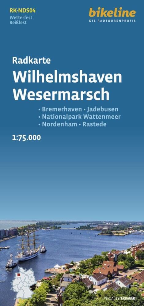 Radkarte Wilhelmshaven, Wesermarsch: 1:75.000, wetterfest, (Bikeline Radkarte)