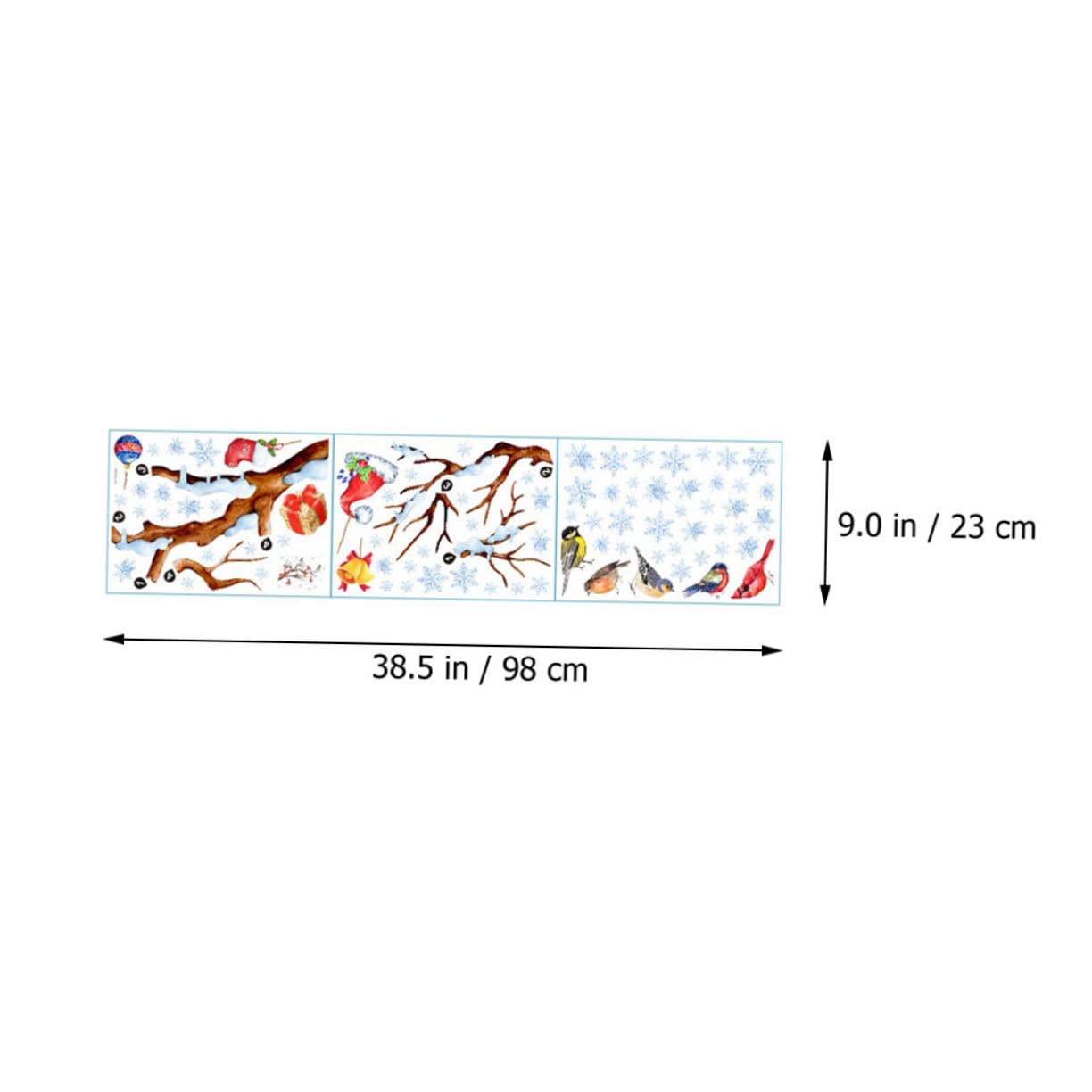 Cabilock 5 Fogli Vetrofanie natalizie etichette etichetta Accessori adesivi parete stickers per decora adornare la finestra del festival aggrappa adesivi con fiocchi di neve pvc