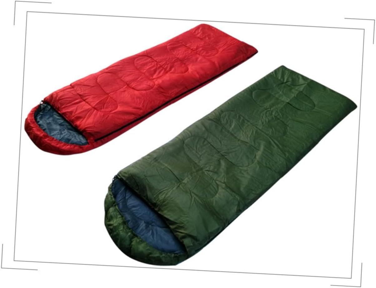 Mikinona Compression for Adults with Drawstring Hood Lightweight Outdoor Camping Envelope Bag for Hiking Trekking Backpacking in Army Green Includes Storage Sack