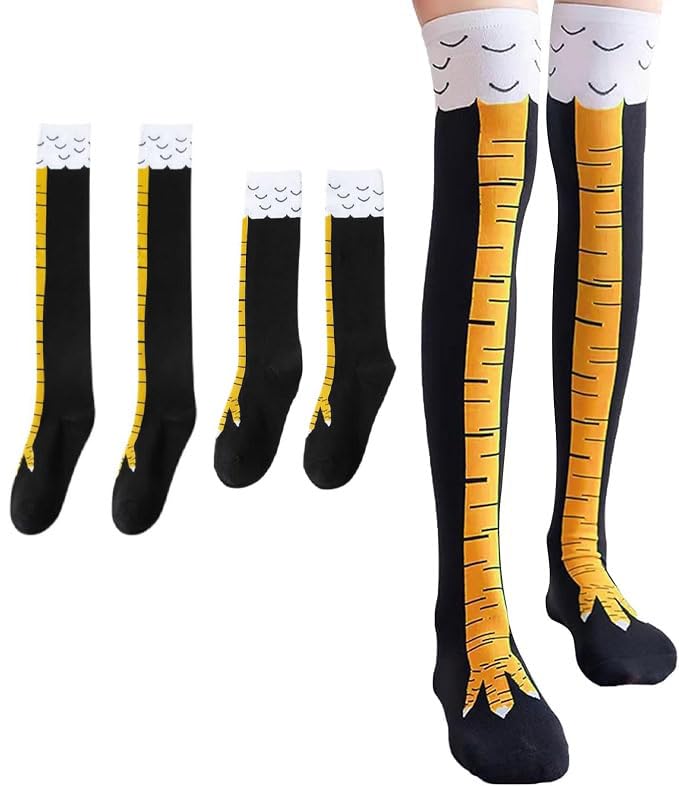 TaiXinYuly 2 Pares Calcetines de Pata de Pollo,Chicken Leg Socks