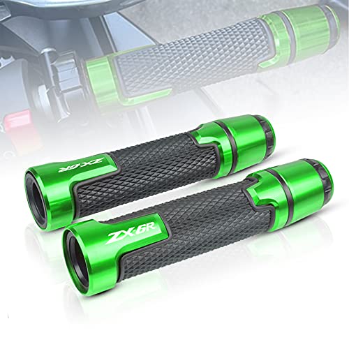 7/8'' 22Mm Motorcycle Cnc Aluminum Powersports Handlebar Grips With Grip Ends For Zx-6R Zx6R 636 Abs Green #TOP13