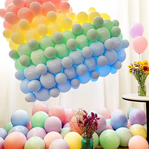100Pcs Globos pastel,Globos Macaron,Pastel Color Globo de Latex,Macaron Colores Látex Balloons,Colores Pastel Macaron,Macaron Pastel Balloons para Bodas Fiestas de Cumpleaños y Decoración (Macaron) Cover