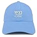 Trendy Apparel Shop Classic 1933 Embroidered Retro Soft Cotton Baseball Cap - Carolina Blue