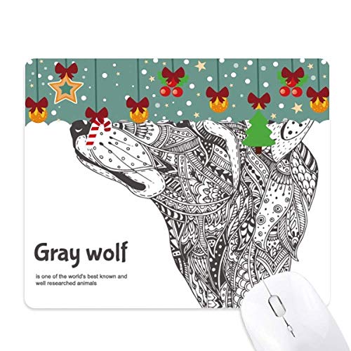 Alfombrilla de ratón de lobo gris con superficie textil suave para un control preciso del ratón