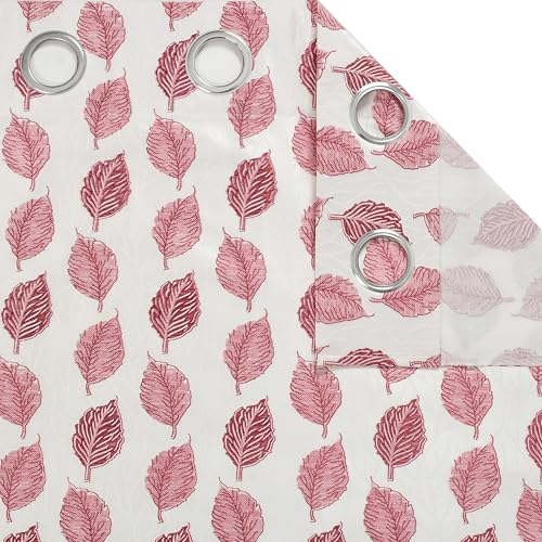 Image of Room Darkening Home Decor Curtains for Living Room, Bedroom Doors and Windows Panel, Parda, Eyelets Hanging, Maroon, 4 x 6 Feet, Pack of 2