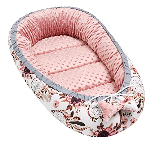 Multifunktionales Babynest Kuschelnest - 100% Baumwolle Nestchen 80x70cm