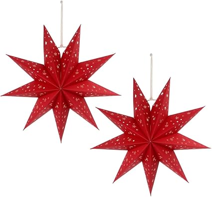Amazon 星 折り紙 立体 ぶら下げ飾り 写真背景 ペーパーファン クリスマス飾り付け クリスマスの飾り 45cm ガーランド パーティー 装飾 2pcs 窓 ホーム オーナメント デコレーション クリスマスツリー インテリア Urbesty パソコン 周辺機器 通販