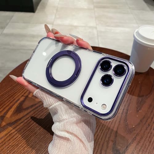 Coque rigide iPhone 16 Plus magnétique violet translucide premium