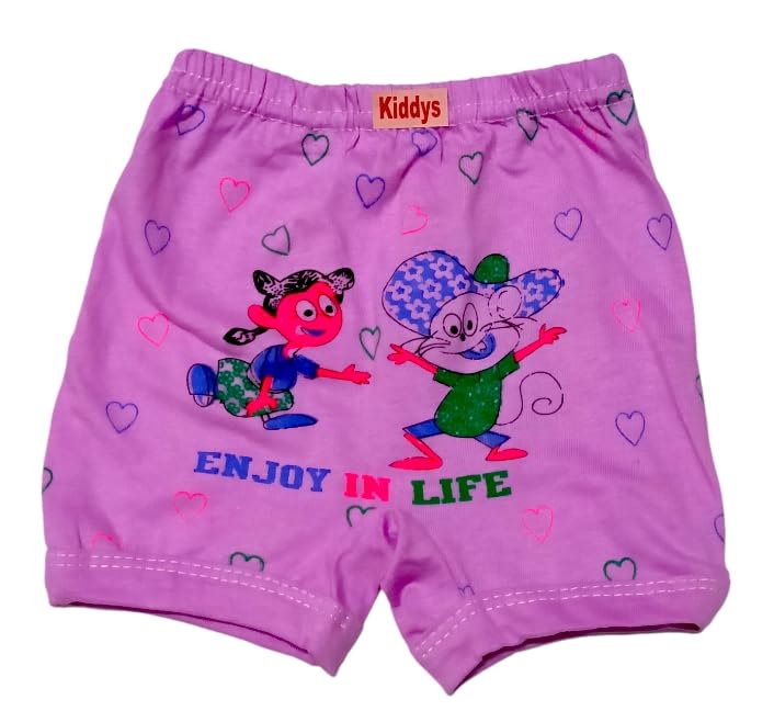 Image of 100% Organic Cotton Soft and Comfortable Kids Innerwear Bloomers Drawer Panties Innerwear Shorts for Baby Girls and Boys Pack of 12