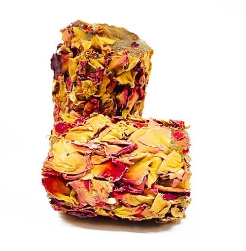 Image of NY Spice Shop Malban Pistachio with Rose Flakes - 5 Pound Traditional Middle Eastern Sweet with Chewy Nougat Roasted Pistachios & Rose Petals - Authentic Mediterranean Confection - Individually Wrapped Candy Treat