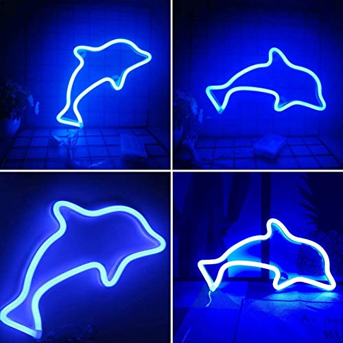 Lámpara de noche LED delfín azul con diseño infantil miniatura 6