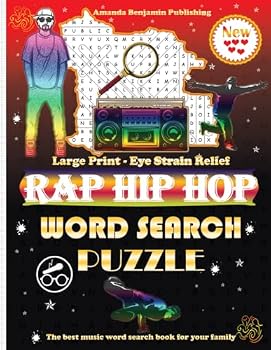 RAP & HIP HOP WORD SEARCH PUZZLE: Fantastic Music Journey - Large Print Word Find Activity For Adults, Seniors, Teens, Kids - Hit Songs, Legends, ... Family, Loved Ones, Mindfulness Practice