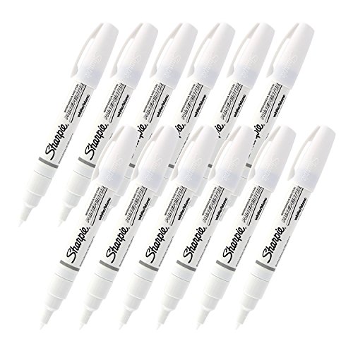 Sharpie Pack of 12 Paint Extra Fine White Water based, multi