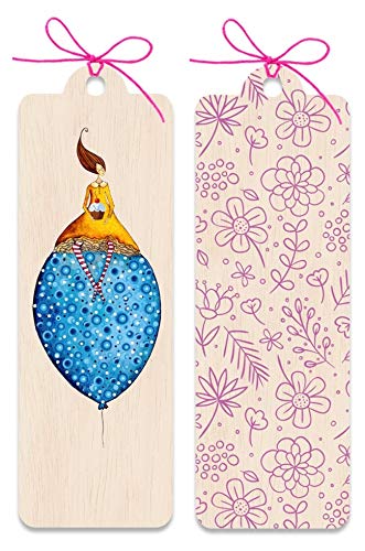 Zakladka drewniana Kobieta na balonie