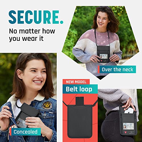 Image of Neck Wallet, Travel Pouch For Passport Holder And Documents, Travel Neck Wallet For Traveling Women