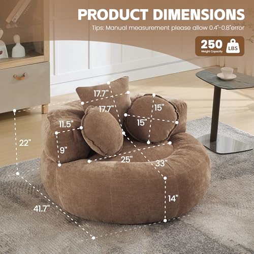Sillón Peluche Marrón miniatura 2