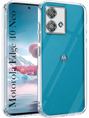 Image of Jkobi Back Case Cover for Motorola Moto Edge 40 Neo (Silicone Clear Shockproof Case with Camera Protection | Soft and Flexible | Transparent)