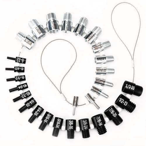 Nut and Bolt Thread Checker with 28 Gauges