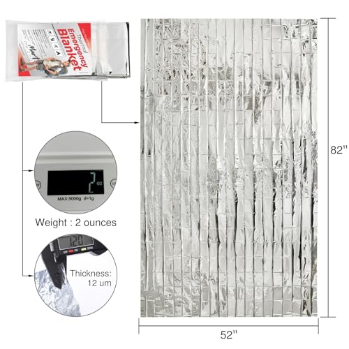 Emergency Blankets for Survival Gear and Equipment x100, Space Blanket, Mylar Blankets, Thermal Blanket, Survival Blanket, Survival Kits Emergency Kit, Emergency Supplies, Foil Blanket Camping Shelter - Image 3
