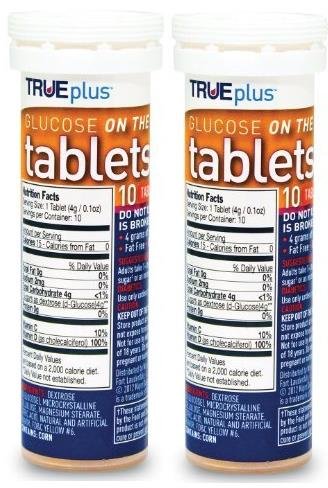 TRUEplus? Glucose Tablets, Orange, 10 Count Tube (2)