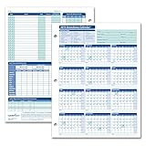 ComplyRight 2019 Attendance Calendar Card, White, Pack of 50