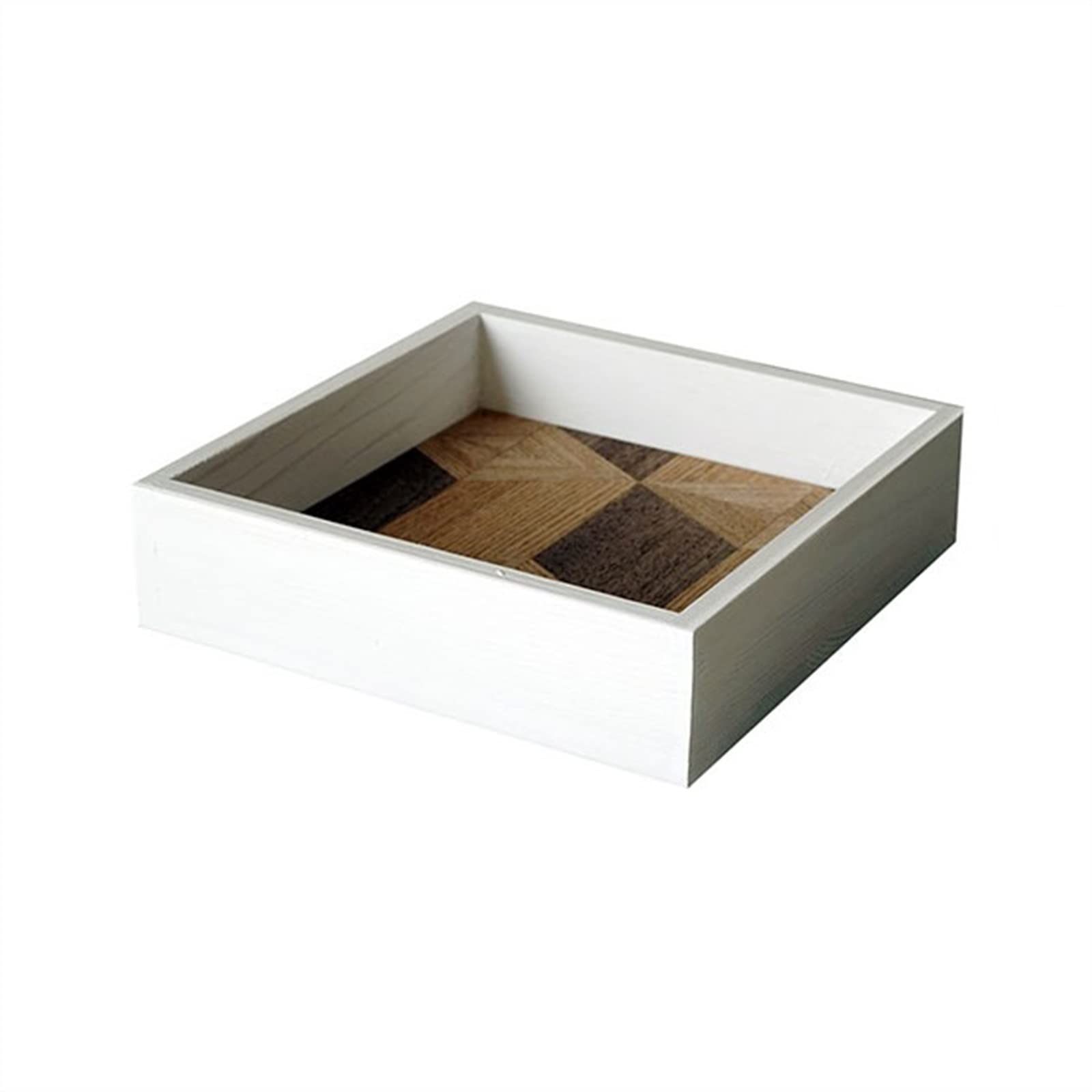Plateau de rangement de bureau en bois pour thé et dessert l'après-midi
