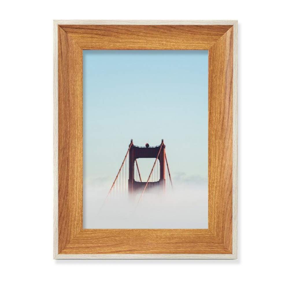 Cadre photo bois Golden Gate avec peinture multi-panneaux pour decoration bureau