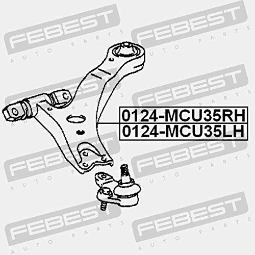 Amazon.com: Left Front Arm Febest 0124-MCU35LH Oem 48069-48030 