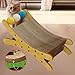 predolo Cat Scratcher Bed Scratch Lounger Indoor Cats Kitten Cute Pet Furniture Scratching Nest Scratching Pad for Sleeping Playing, Wood Color