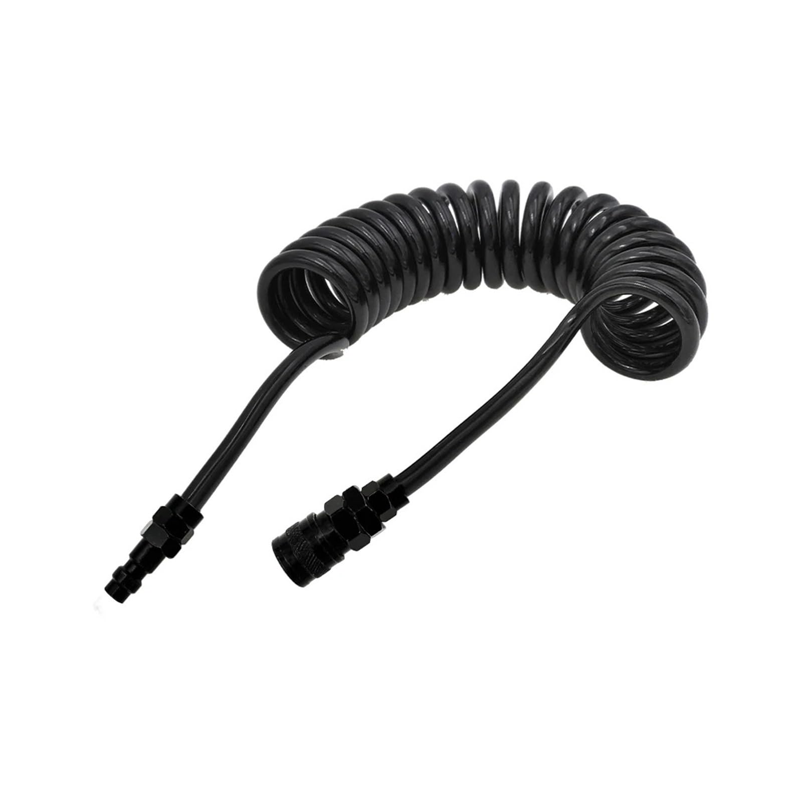 AQXYUULL HPA Air Hose Remote Straight Coil Line With (US) Quick Disconnect Coupler Low Pressure 150PSI/200PSI For Airsoft (Color : Coil Hose)