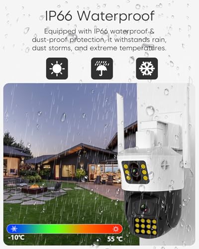Image of VSTARCAM 3MP+3MP Security Cameras Wireless Outdoor, 2K Dual Camera, 360 Pan & Tilt, Custom Alarm Sound, Full Color Night Vision, 2-Way Audio, 2.4GHz WiFi, 20260518