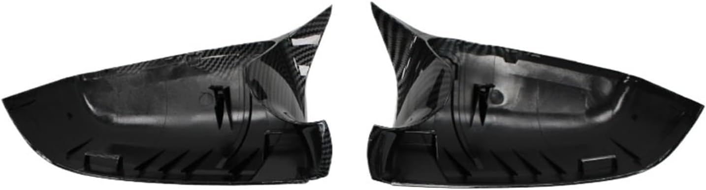 Carbon Fiber Pattern Black Car Rearview Side Mirror Cover Caps Fit for 5 6 7 Series F01-F04 F06 F07 F10- F13(Forged Grain)