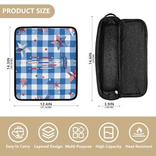 Bolsa de viaje para herramientas de cabello con protección térmica miniatura 4