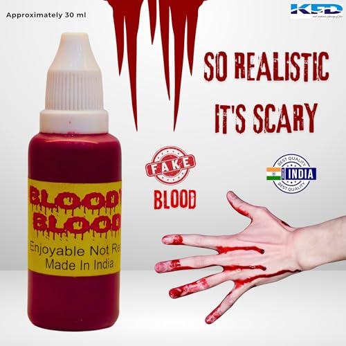 Image of Kaku Fancy Dresses Fake Blood For Kids Halloween Party Make-up | Fancy Dress Party Prop For Roleplay, Cosplay | Halloween Party Decoration