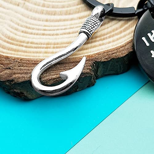 Father in Law Gift Wedding Gift for Father of Groom Bride I Hooked the Best Father-in-law keychain Wedding Gifts from Bride Groom Fathers Day Fisherman Gift Appreciation Bonus Father Keyring Gifts - Image 4