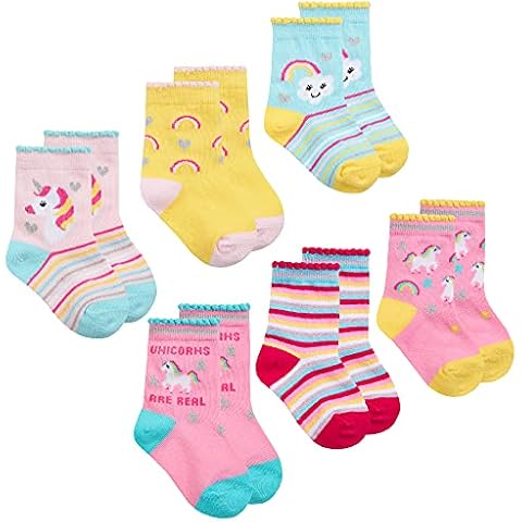 Metzuyan Baby Girls 3PK Mermaid Unicorn Socks Cover