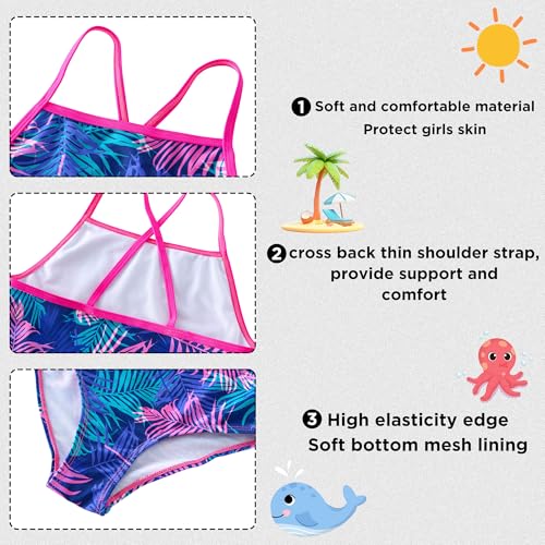 UMELOK Girls One Piece Swimsuit Beach Bathing Suit4