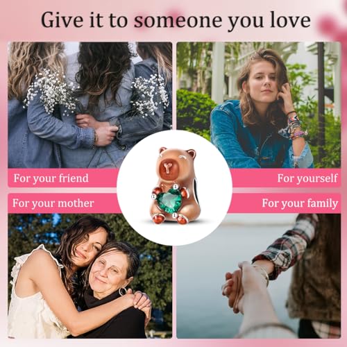 Image of 925 Sterling Silver Charms,Hypoallergenic Beads,Compatible with Pandora Bracelets and Necklaces,Women Holiday Gift Pendants