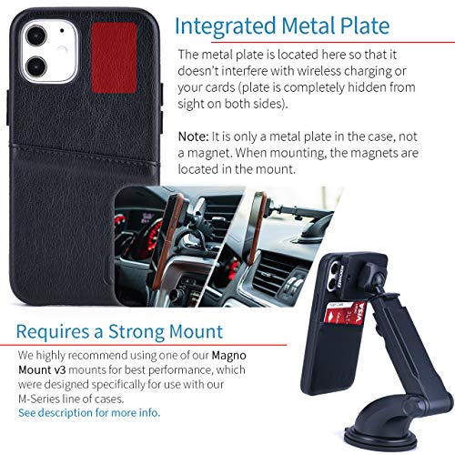 Dockem Exec M2 Funda Cartera Slim para iPhone 12 Mini [Negro]