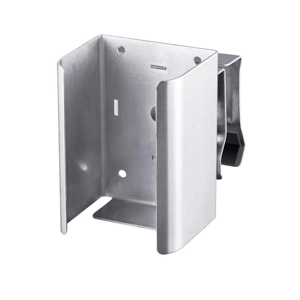 Soporte universal para botellas de Schülke, dispensador, acero inoxidable, giratorio, 1000 ml