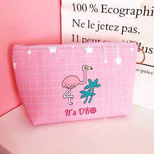 Outflower Flamingo Pattern Cosmetic Bag Wash Bag Travel Storage Bag Make Up Toiletry Bags Storage Organiser for Women, Ladies