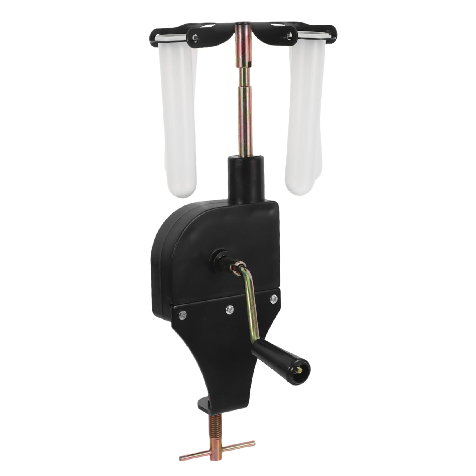 Centrifuga Manuale Portatile per Laboratorio Scolastico, Separazione ad Alta Efficienza, Compatibile Piccole Provette, Materiale Plastico Nero per Uso Outdoor e Scuola Media