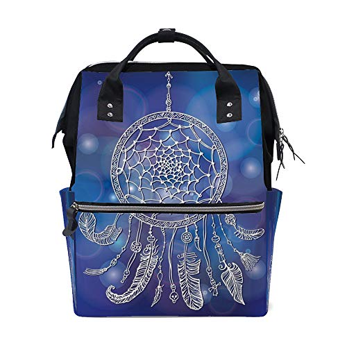 Preisvergleich Produktbild Lafle Mumien-Rucksack, Schultasche, Traumfänger-Rucksack, multifunktional, großes Fassungsvermögen, Wickeltasche, Tragetasche für Damen und Herren