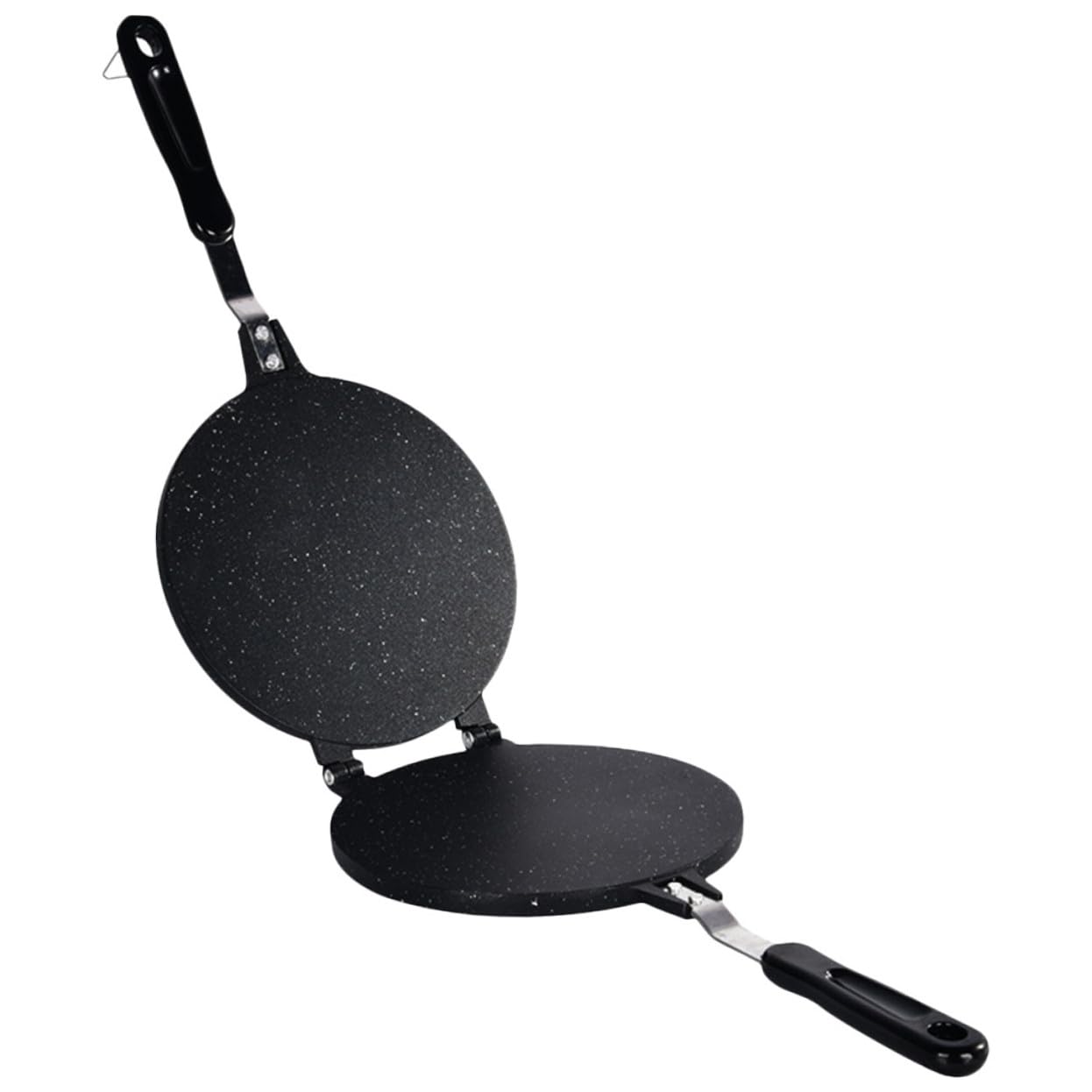 Stampo per Cialde e Roll di Uovo Rotondo Nero in Lega di Alluminio | Antiaderente, Uso Casa e Negozio, Utensile Versatile per Preparazioni da Forno e Lavorazione Dessert